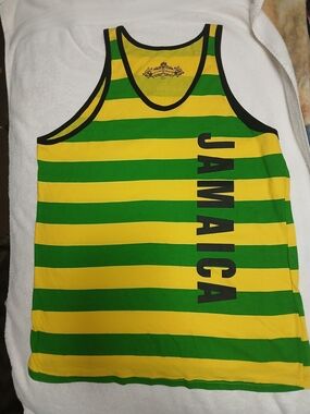Stripped Rasta Jamaican Tank Top.